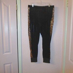 Midnight Velvet Pull On Pants Size XL Jogger Pockets High Rise Witchy Vamp Goth